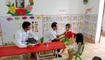 Trường mầm non Trường Sơn tổ chức khám sức khỏe lần 1 cho trẻ.